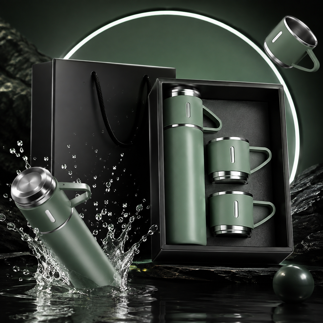 Set de Termo con Tazas – Edición Premium