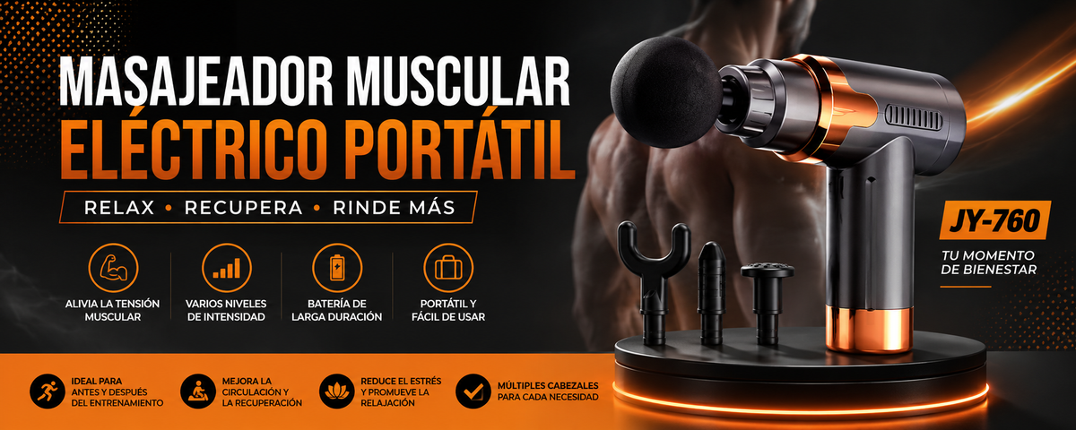 Masajeador Muscular Eléctrico Portátil JY-760 – Masajeador de Percusión