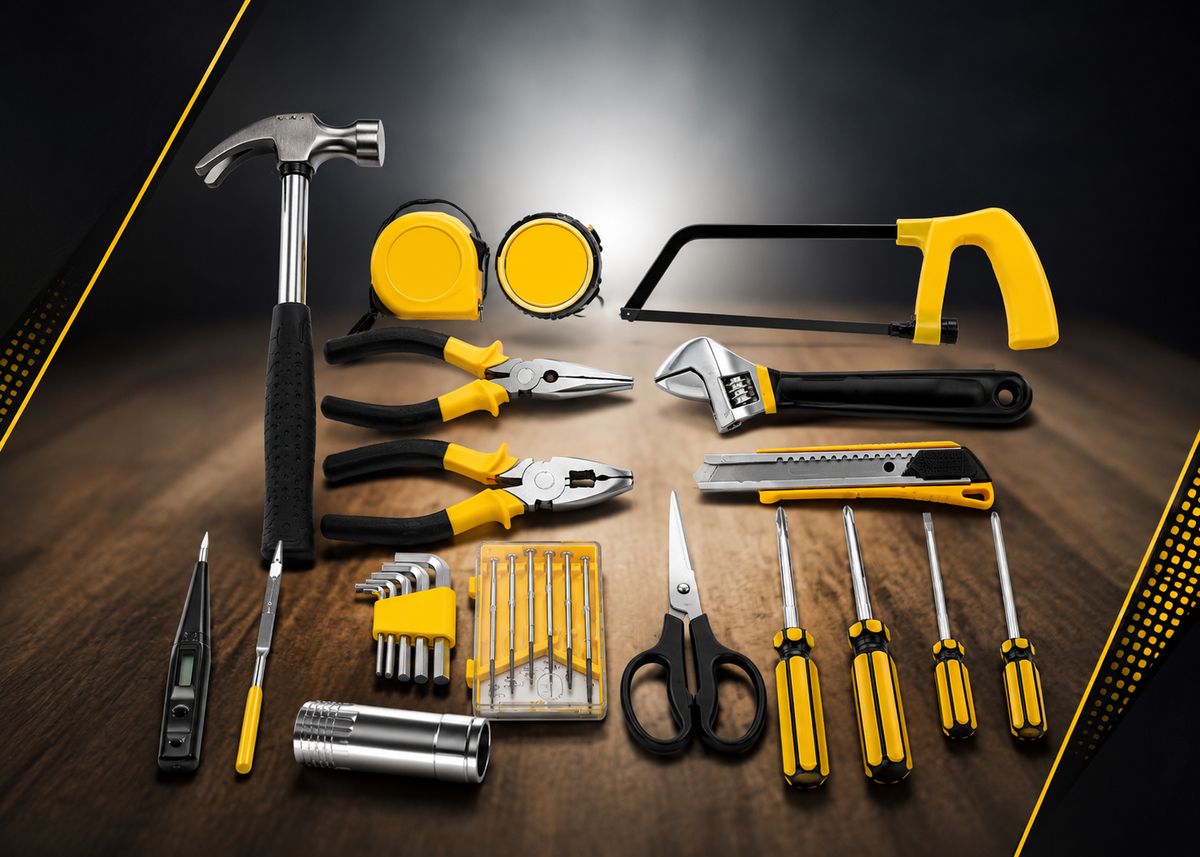 Kit de Herramientas Manuales Completo – Juego Multifuncional para el Hogar