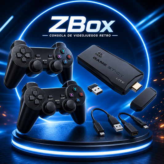 Consola de Videojuegos Multijuegos con 2 Controles Inalámbricos para TV